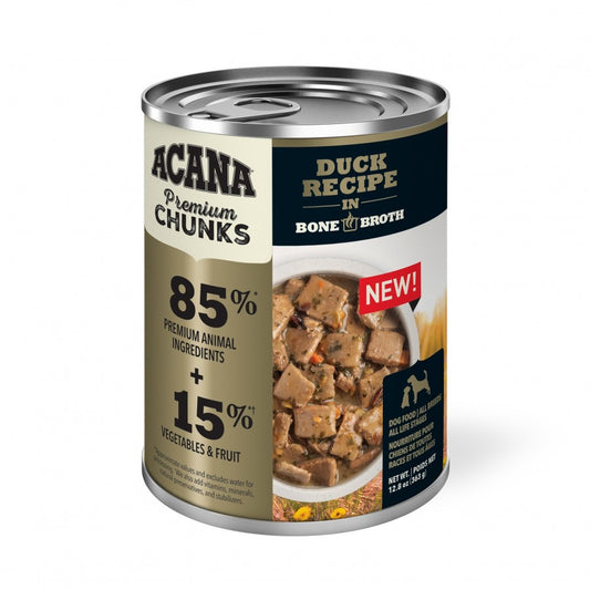LocalID_46393 Champion Foods - Acana - Premium Chunks, DUCK Recipe in Bone Broth - 363g (12.8oz)