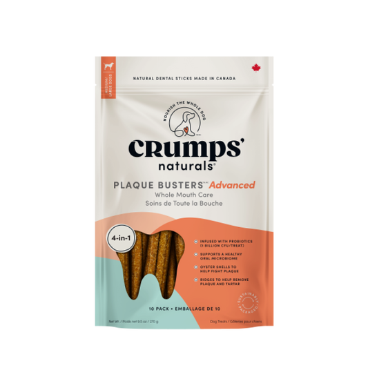 LocalID_66426 Crumps' Naturals - Plaque Busters Advanced Whole Mouth Care with PROBIOTICS Dog Treat - 270GM (9.5oz)