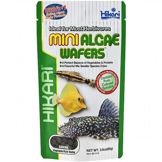 Hikari - Sinking Mini Algae Wafers - 85GM  (3oz)