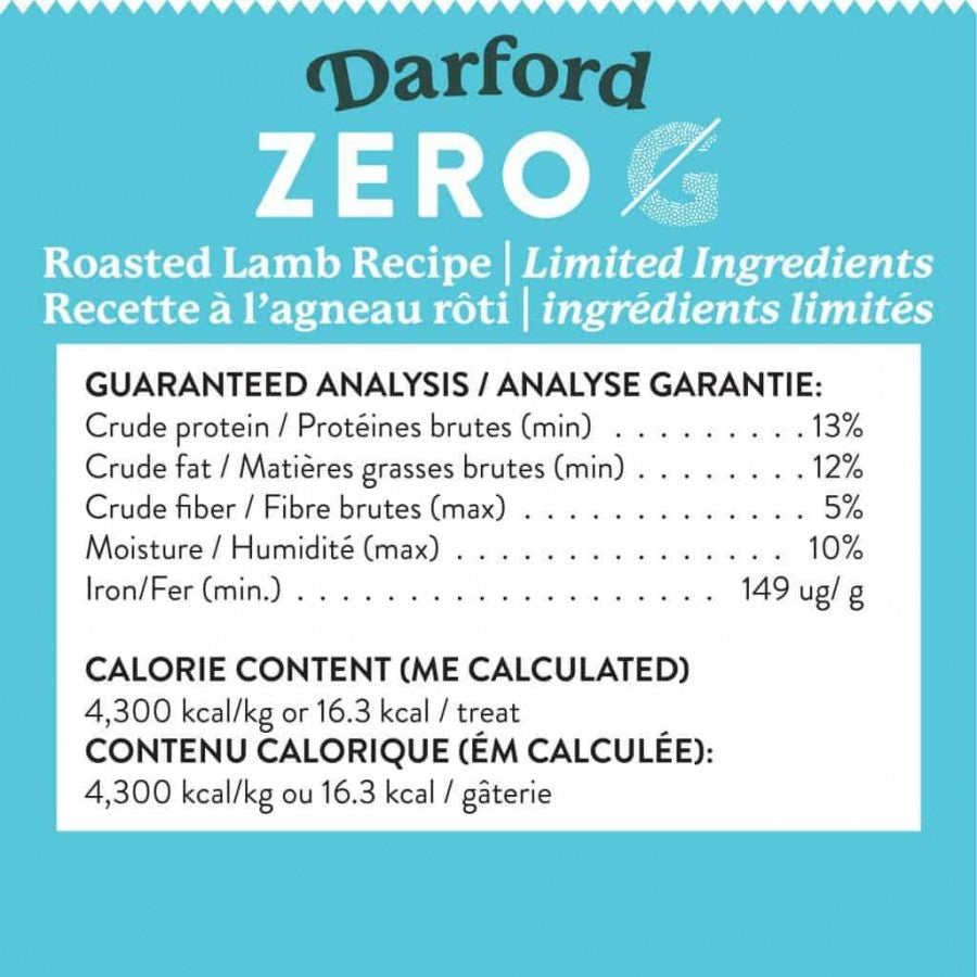 LocalID_68222 Darford - Zero/G ROASTED LAMB Recipe Minis Dog Treat - 170GM (6oz)