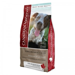 Canadian Naturals - VALUE PORK and BROWN RICE Dry Dog Food - 13.6KG (30lb)