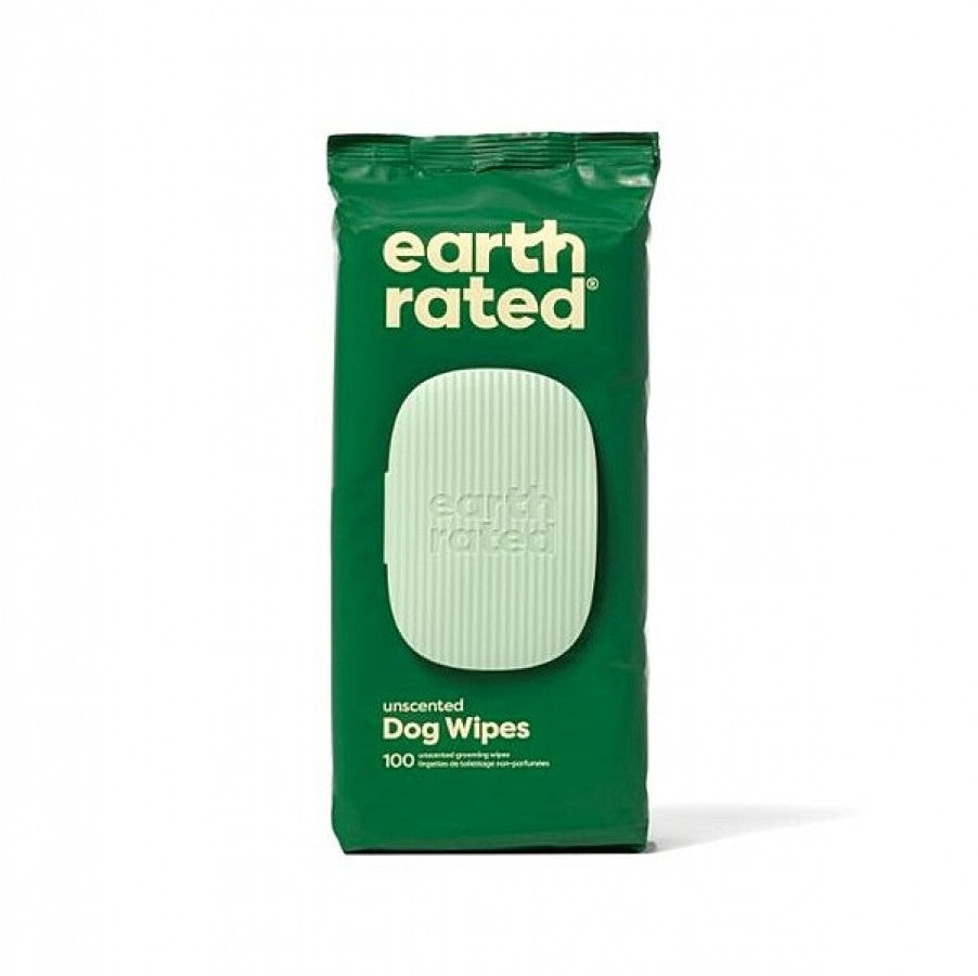 Earth Rated - Compostable Pet Wipes Unscented - 100PK 20x20CM (8x8in)