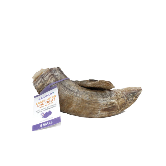LocalID_68489 Icelandic+ - LAMB Horn with Marrow Dog Chew - SMALL - 10-14CM (4-5.5in)