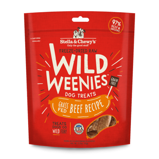 *S.O. - Up to 2 Week Wait* Stella & Chewys - Wild Weenies BEEF Dog Treats - 92GM (3.25oz)