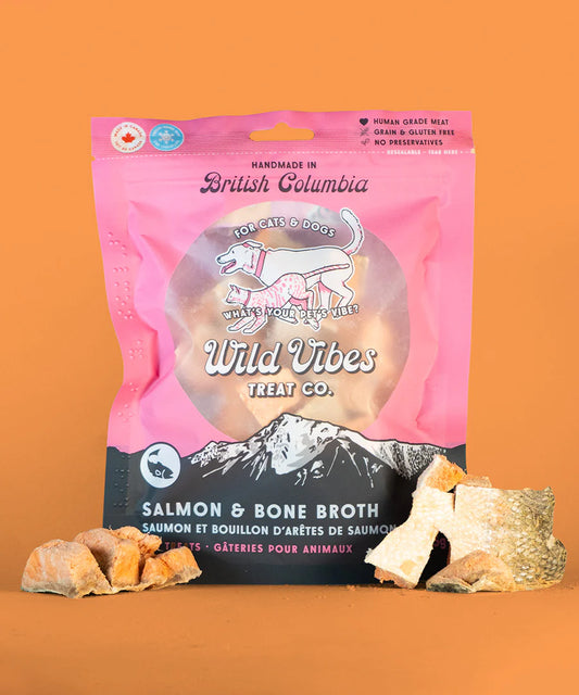 LocalID_69483 Wild Vibes - SALMON and Bone Broth Dog and Cat Treat - 75GM