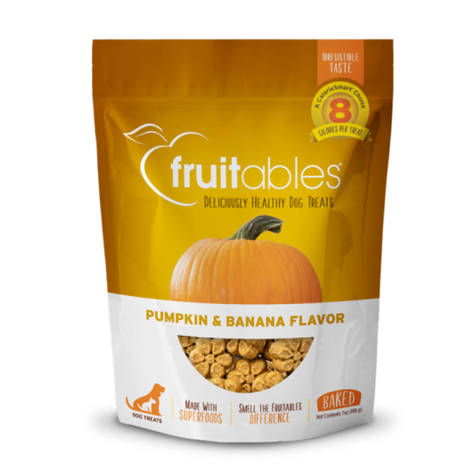 Fruitables - PUMPKIN and BANANA Crunchy Dog Treats - 198GM (7oz)