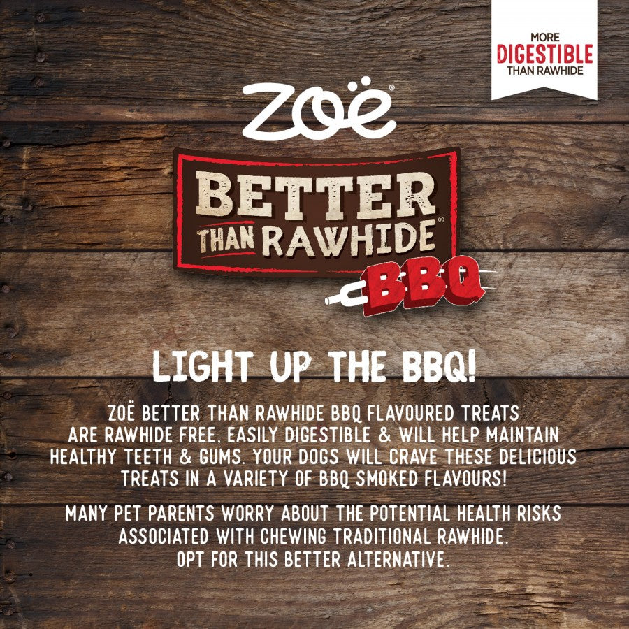 LocalID_69105 Zoë - Better Than Rawhide BBQ Steak Dog Treat - BEEF Flavour - 160GM (5.6oz) - 4PK