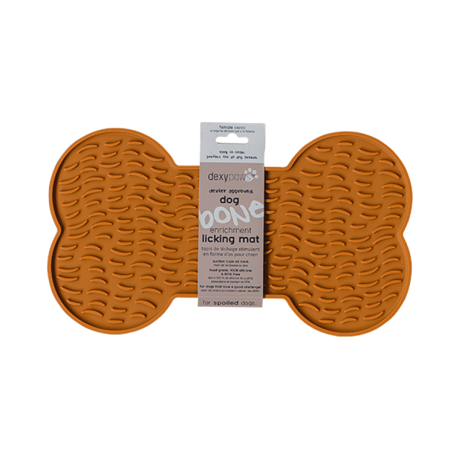 LocalID_64302 Dexypaws - Dexypaws - Dog Lick Mat - Bone - 26 x 16 X .5cm (10 X 6 X .5in) [ID: 16332]
