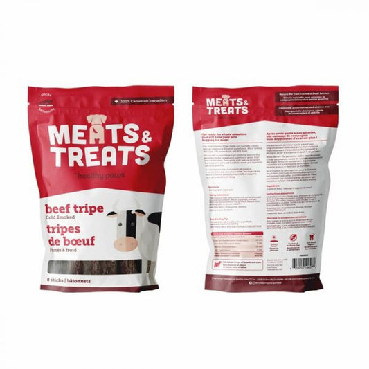 LocalID_64215 Healthy Paws - Cold Smoked TRIPE Sticks BEEF Dog Chew - 8PK