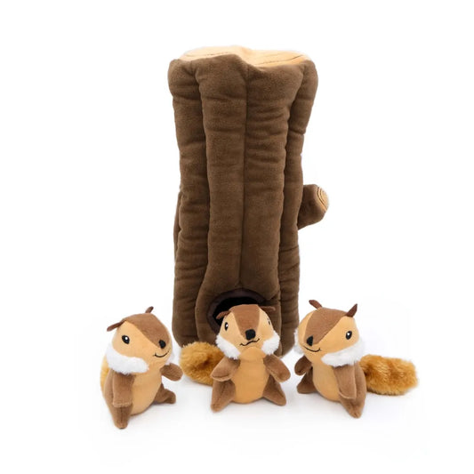 LocalID_70102 Zippy Paws - Burrow Squeaker Toy Burrow Log Dog Toy - 35CM (13.8in)