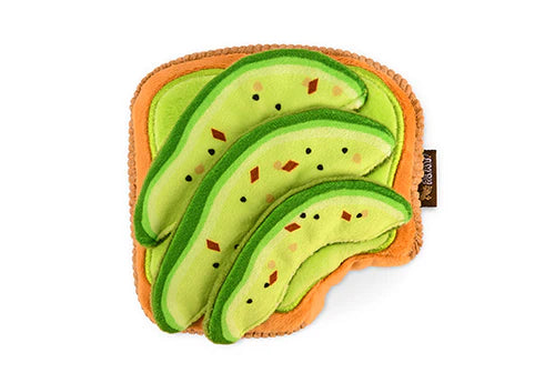LocalID_70062 PLAY - Barking Brunch - Avo-doggo Toast Dog Toy - 13CM (5in)
