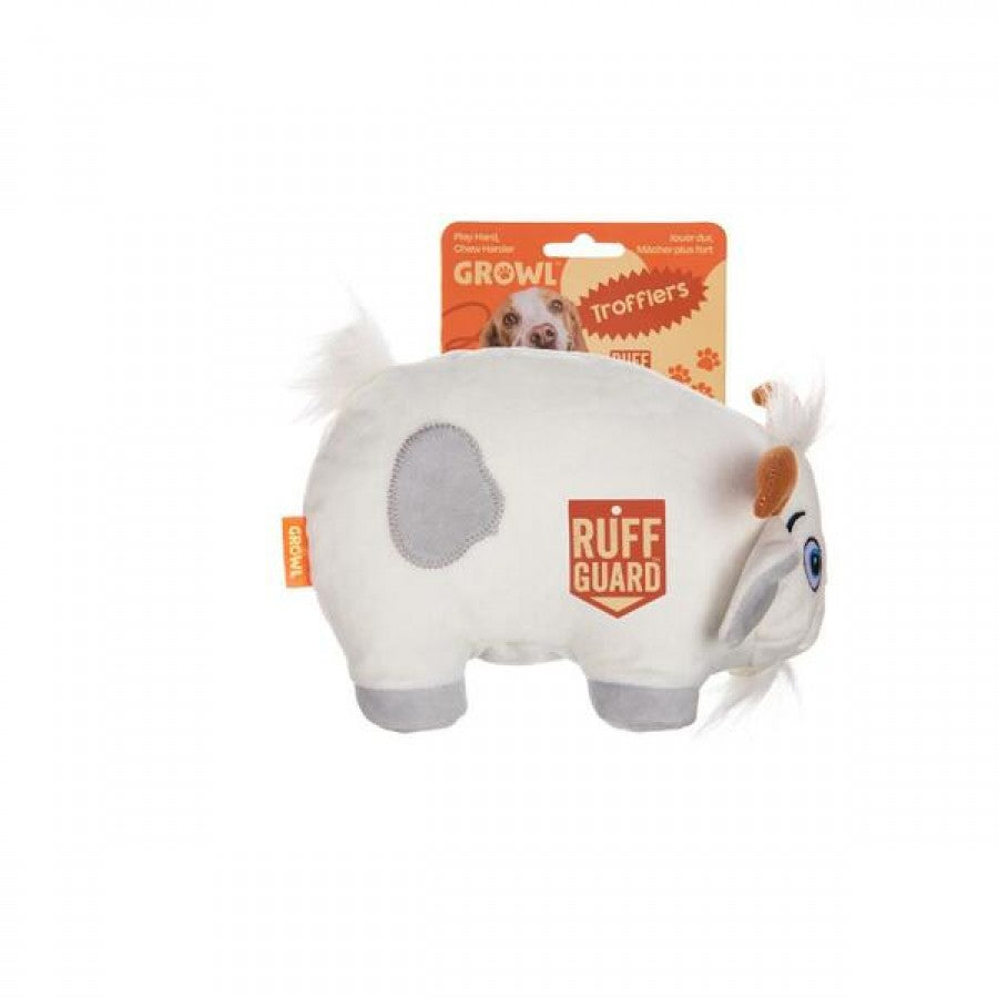 LocalID_69461 Growl - Trofflers Goat Dog Toy - BEIGE - 20.5CM (8in)