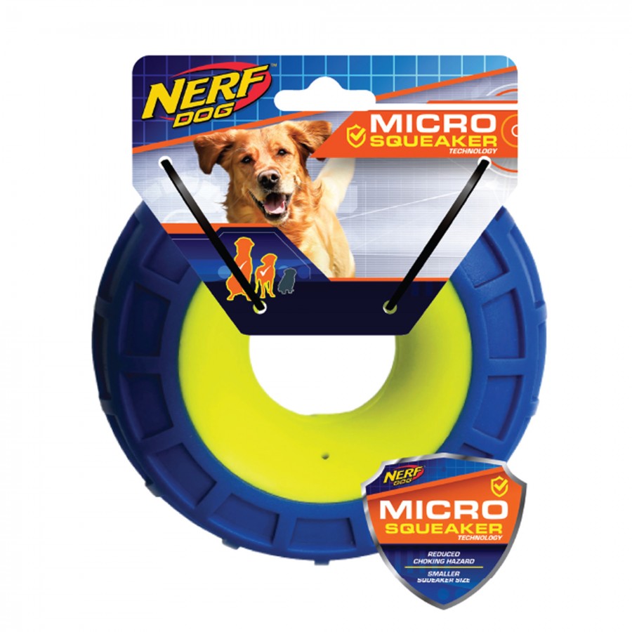 Nerf - Micro Squeak Exo Ring - BLUE and GREEN - 15CM (6in)