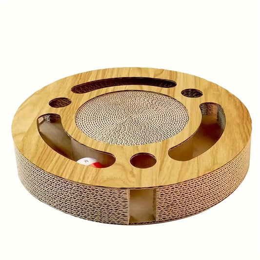 LocalID_69297 Whisker Wonders Interactive Cat Scratcher Toy with Rotating Ball