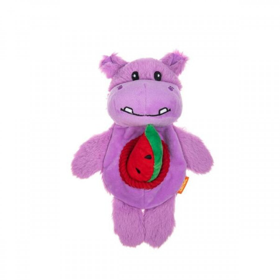 Growl - Snackerz Hippo Dog Toy - PURPLE - 25CM (9.7in)