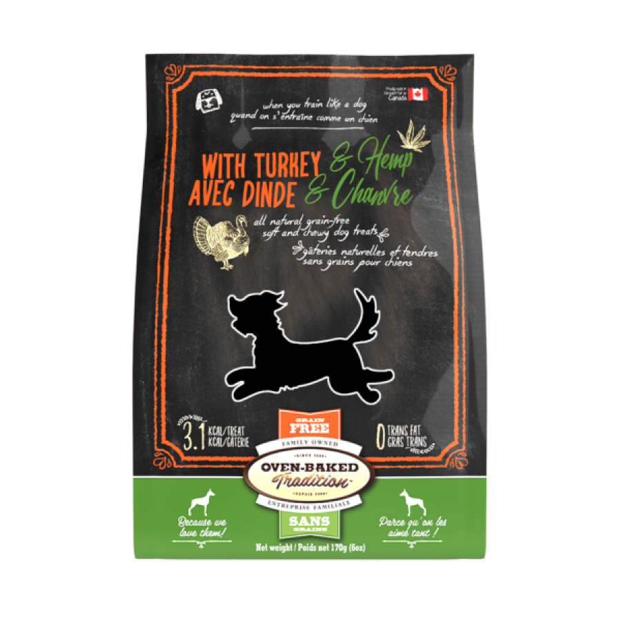 LocalID_66838 Oven-Baked Tradition Dog GF Treat - Turkey & Hemp 170GM (6oz)