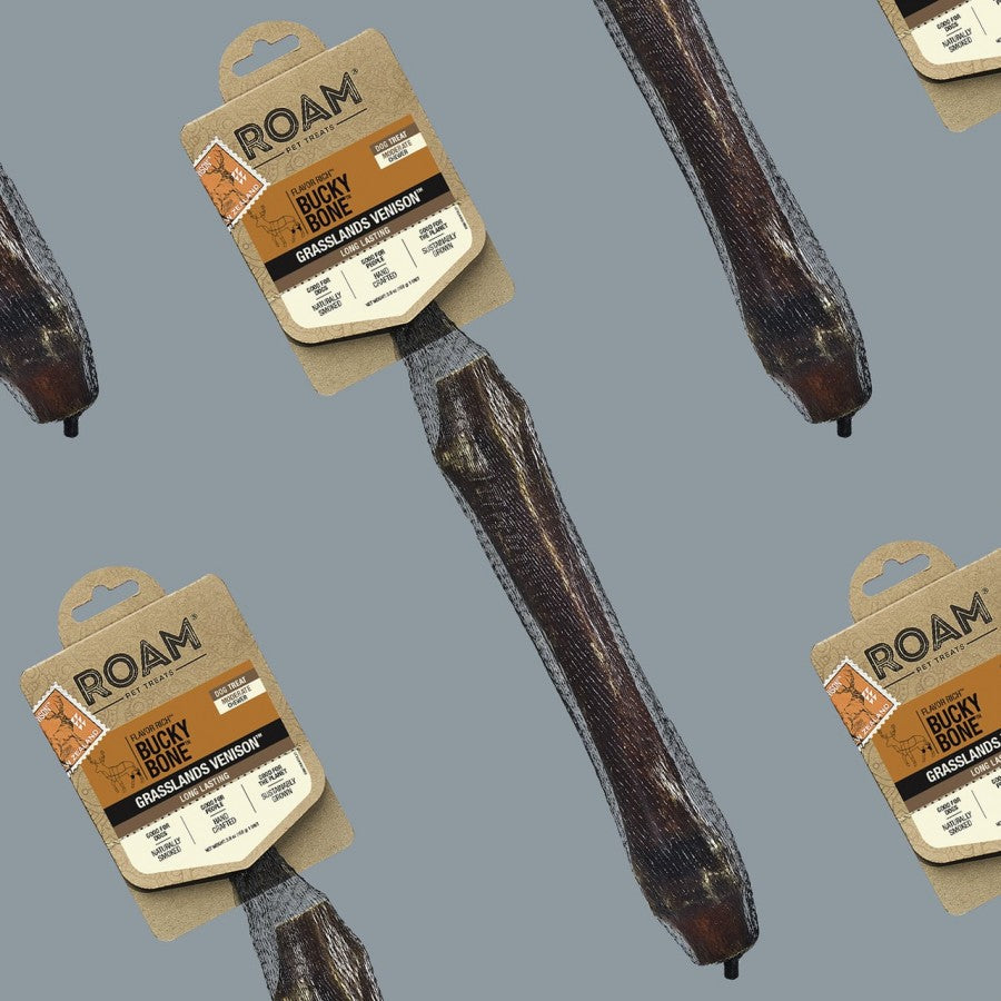 LocalID_68812 Roam - Bucky Busy Bone - Grassland VENISON Dog Chew - 108GM (3.8oz) - 1PC
