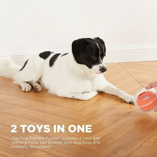 LocalID_70047 Outward Hound - Topsy Treat Rumble Puzzle Dog Toy - ORANGE - 12.5CM (4.75in)