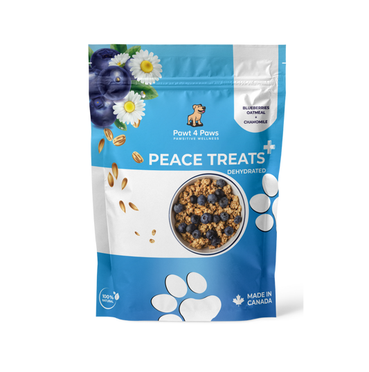 LocalID_67629 Pawt 4 Paws - CBD Dehydrated Peace Dog Treats: BLUEBERRIES, OATS & CHAMOMILE - 10MG Per Treat - 30PK