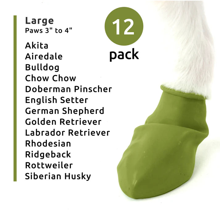 LocalID_66208 Pawz - Rubber Dog Boots - BLACK - LARGE