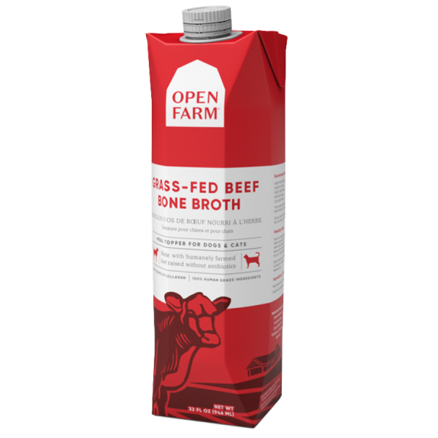 Open Farm - Dog-Cat Grass-Fed BEEF BONE BROTH Topper - 1L (33.8oz)