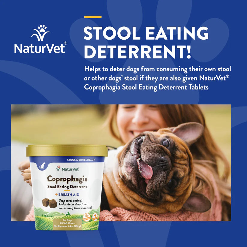 NaturVet - Soft Chew Coprophagia Deterrent & Breath - 154GM (5.4oz) - 70CT