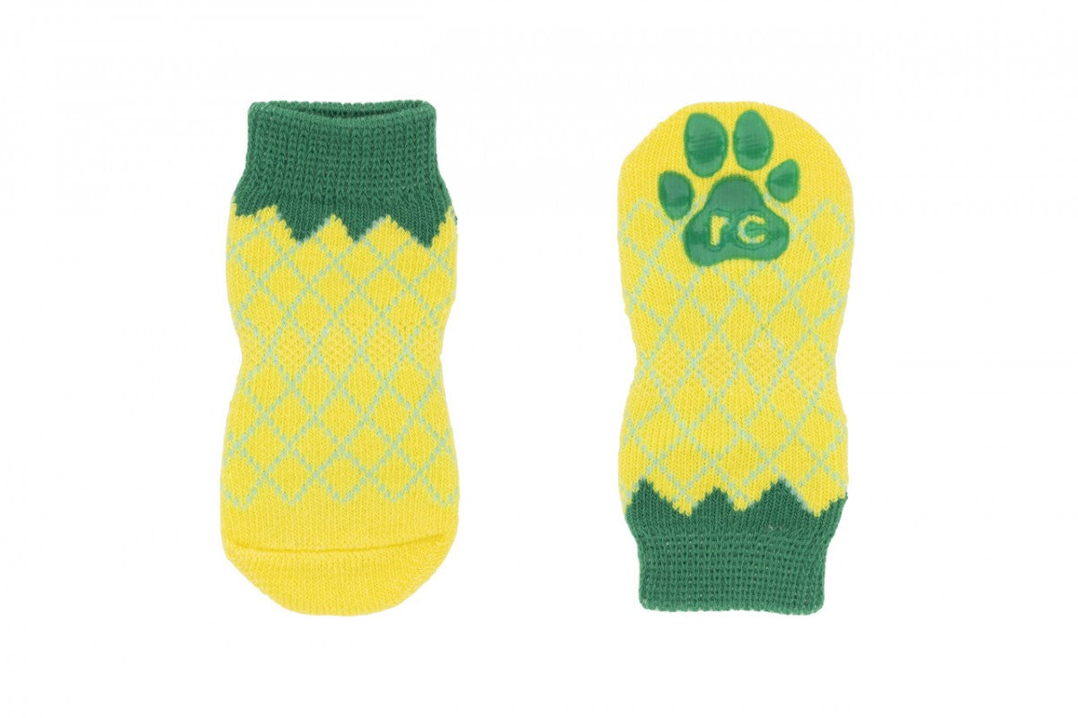 RC Pets - Fun Pawks Dog Socks - PINEAPPLE - XXSMALL - 4.5CM (1 1/3in)