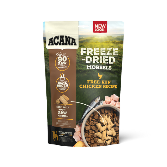 Champion Foods, Acana Freeze Dried Morsels FREE-RUN CHICKEN Dog Food, 227GM (8oz)
