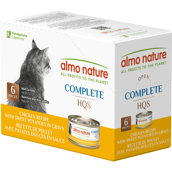 Almo Nature - CHICKEN with SWEET POTATOES in GRAVY Multipack Wet Cat Food - 70GM (2.47oz) - 6PK