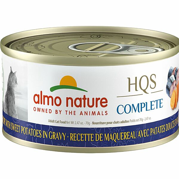*S.O. - Up to 2 Week Wait* Almo Nature - MACKEREL with SWEET POTATOES in GRAVY Wet Cat Food - 70GM (2.4oz)