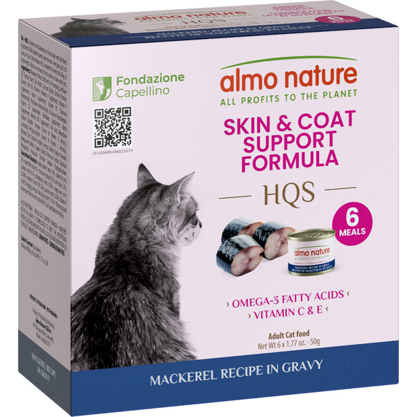 Almo Nature - Skin & Coat MACKEREL & GRAVY Wet Cat Food - 50GM (1.77oz) - 6PK