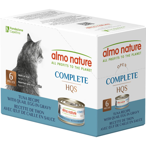 Almo Nature - TUNA with QUAIL EGGS in GRAVY Multipack Wet Cat Food - 70GM (2.47oz) - 6PK