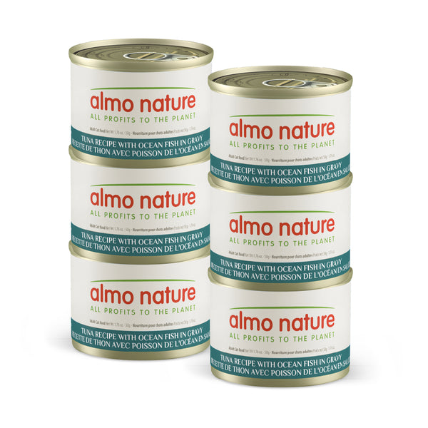 Almo Nature - Golden Age TUNA with OCEAN FISH & GRAVY Wet Cat Food - 50GM (1.77oz) - 6PK