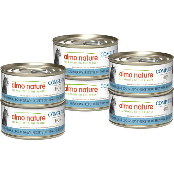 Almo Nature - TUNA with QUAIL EGGS in GRAVY Multipack Wet Cat Food - 70GM (2.47oz) - 6PK