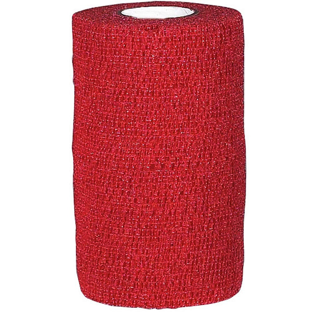 Andover - PowerFlex No-Chew Bandage Wrap - RED - 4in x 5yards