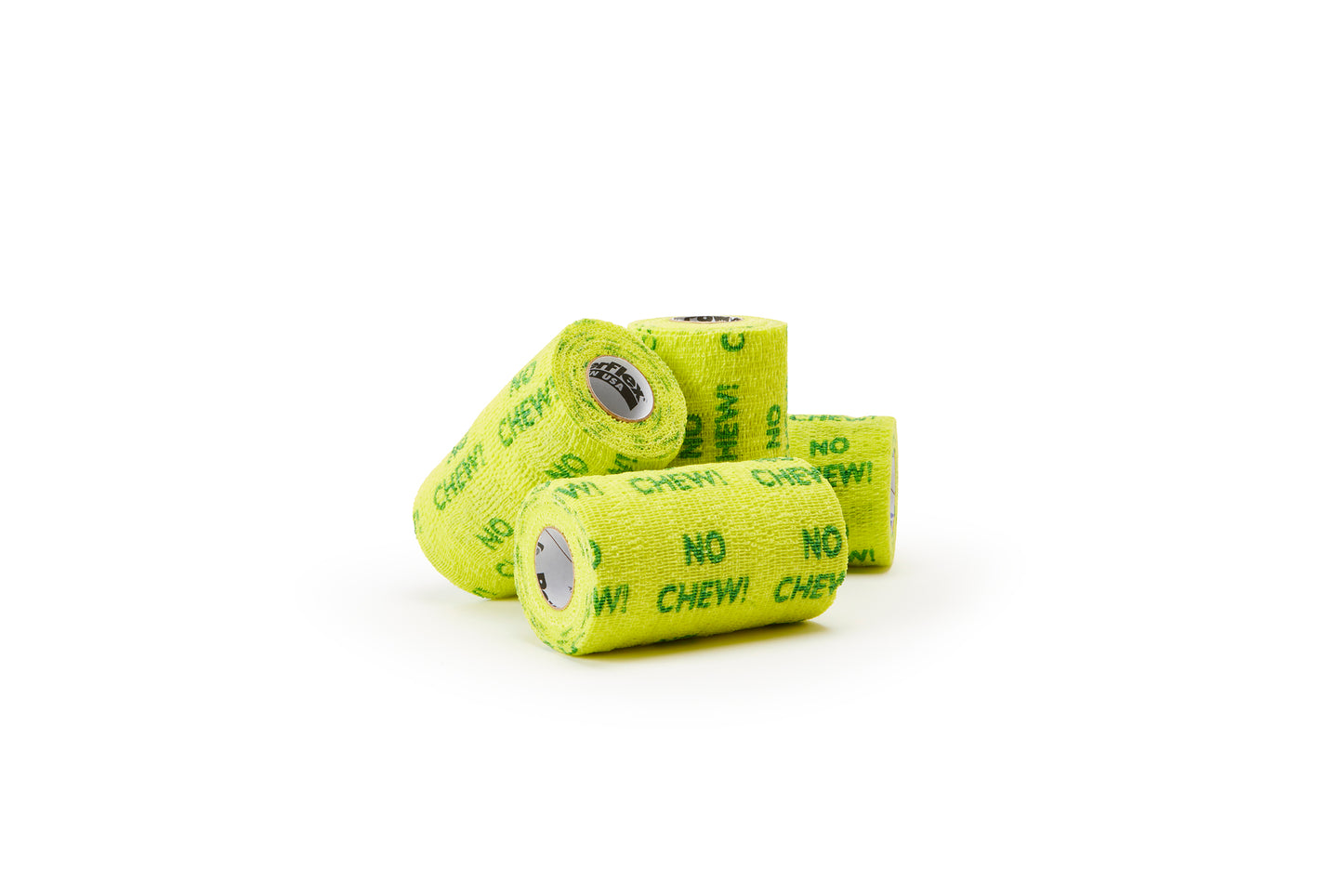 Andover - PowerFlex No-Chew Bitter Bandage Wrap - YELLOW - 4in x 5yards