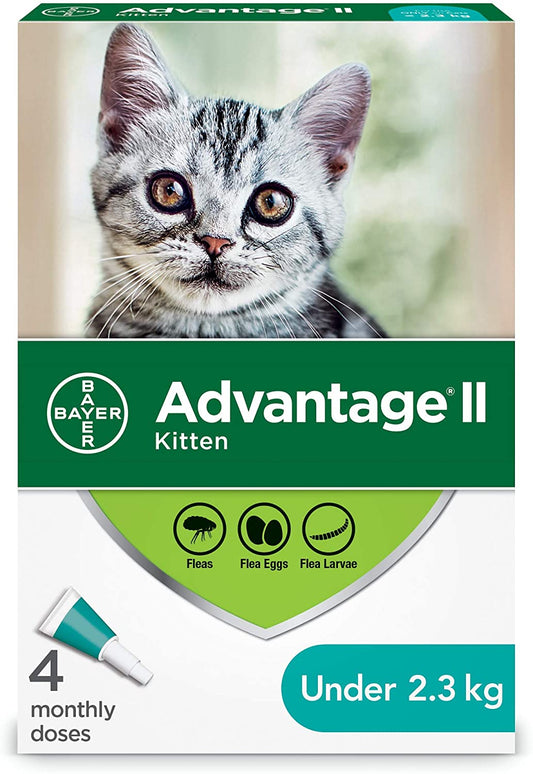 *DNR* Bayer - Advantage® II Kitten Once-A-Month Topical Flea Treatment - Under 2.3KG - 4 Doses
