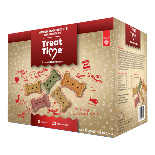 Bio Biscuit - Treat Time ASSORTED Biscuit Dog Treat - MEDIUM - 3.2KG (7lb)