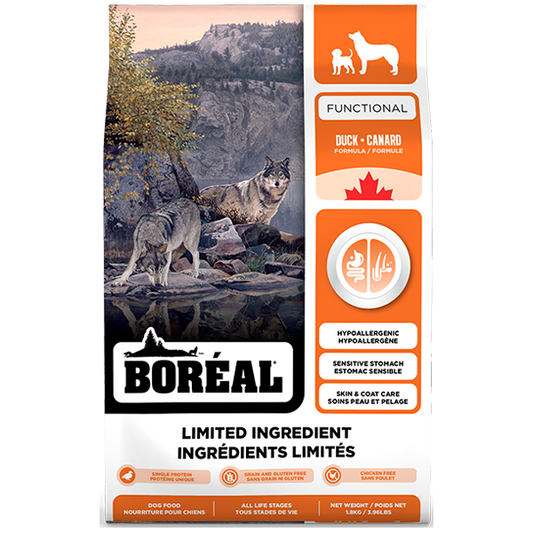 Boreal - Functional LID All Breed DUCK Dry Dog Food - 1.8KG (3.96lb)