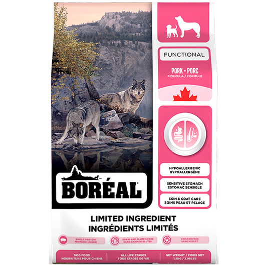 Boreal - Functional LID All Breed PORK Dry Dog Food - 1.8KG (3.96lb)