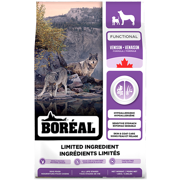 Boreal - Functional LID All Breed VENISON Dry Dog Food - 1.8KG (3.96lb)