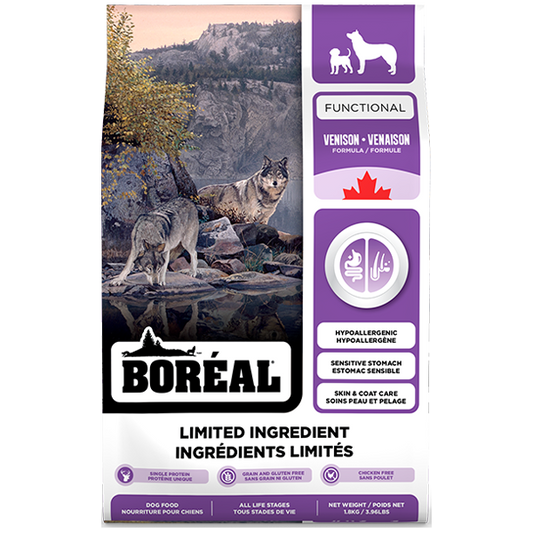 Boreal - Functional LID All Breed VENISON Dry Dog Food - 1.8KG (3.96lb)
