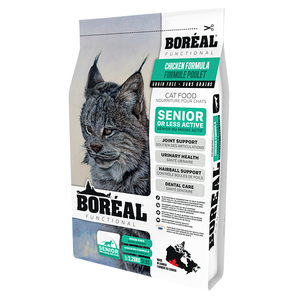 Boreal - Functional SENIOR & Less Active CHICKEN Dry Cat Food - 2.26KG (5lb)