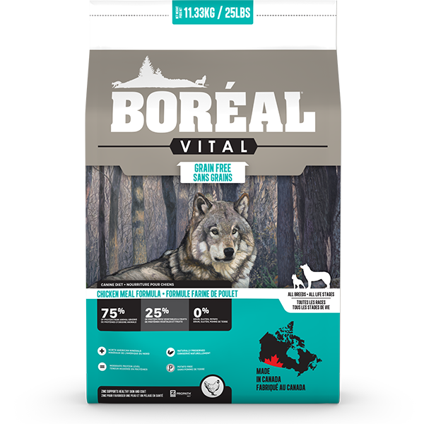 Boreal - Vital All Breed CHICKEN Meal Dry Dog Food - 11.33KG (25lb)