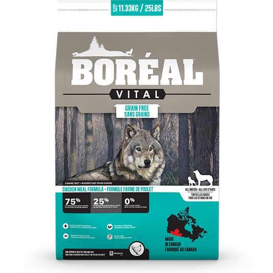 Boreal - Vital All Breed CHICKEN Meal Dry Dog Food - 11.33KG (25lb)