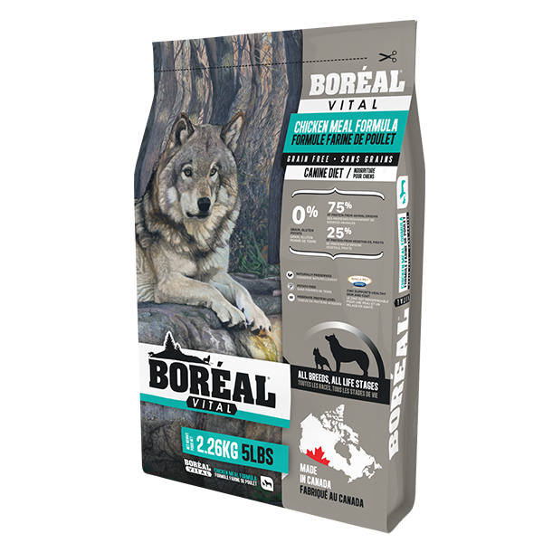Boreal - Vital All Breed CHICKEN Meal Dry Dog Food - 2.26KG (5lb)