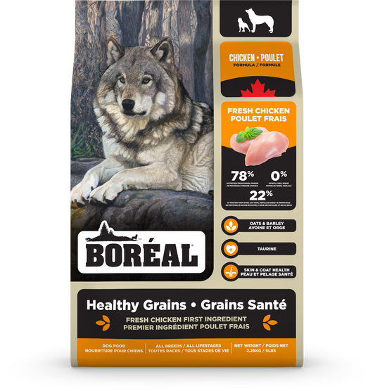 Boreal - Healthy Grains CHICKEN Dry Dog Food - 2.26KG (5lb)