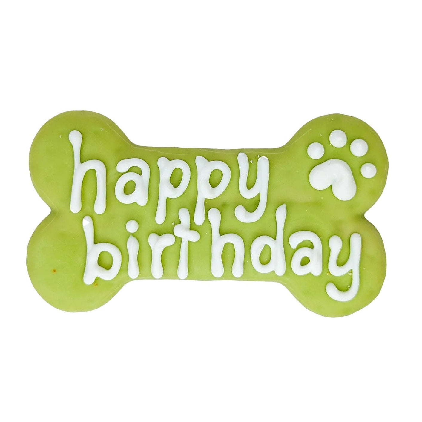 Bosco and Roxy's - HAPPY BIRTHDAY BONE Dog Treat - GREEN - 15CM (6in) (BULK)