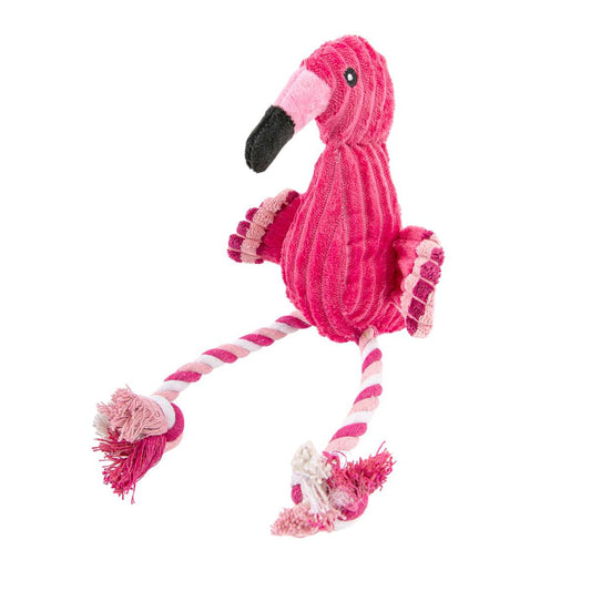Brookbrand Pets - Rope Flamingo Dog Toy - PINK - 35.5CM (14in)