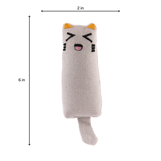 Brookbrand Pets - Rustle Catnip Cat Toy - GREY - 15CM (6in)